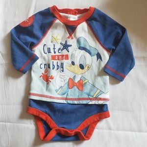 Disney Baby Donald Cute & Crabby Onise 3-6 Months!